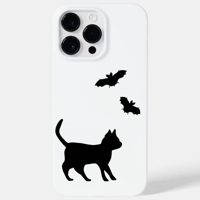 Funda De Case-Mate Para iPhone Gato negro con bata (Reverso)