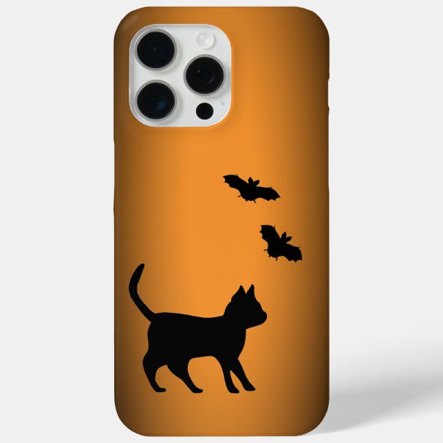 Funda De Case-Mate Para iPhone Gato negro con bata (Reverso )