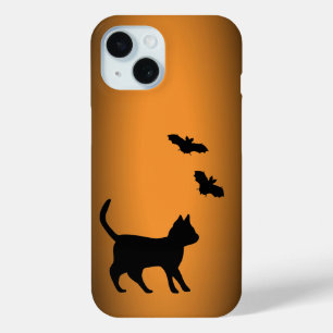 Funda Para iPhone 15 Gato negro con bata
