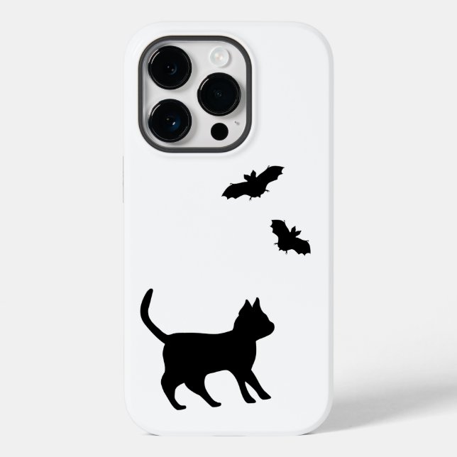 Funda De Case-Mate Para iPhone Gato negro con bata (Reverso )