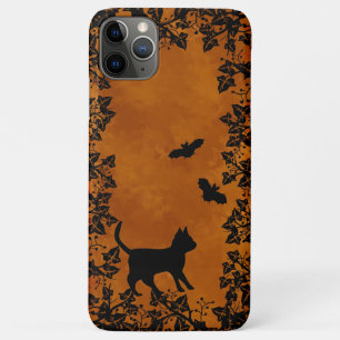 Funda Para iPhone 11 Pro Max Gato negro con bata