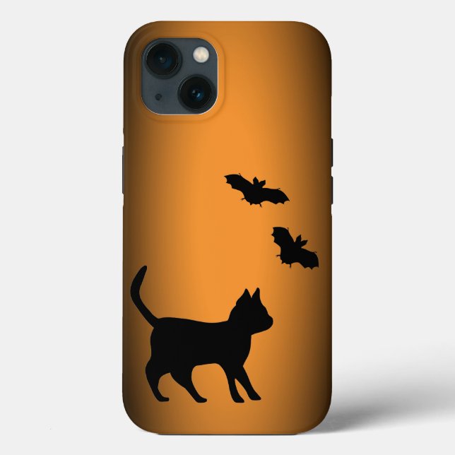 Funda De Case-Mate Para iPhone Gato negro con bata (Reverso )