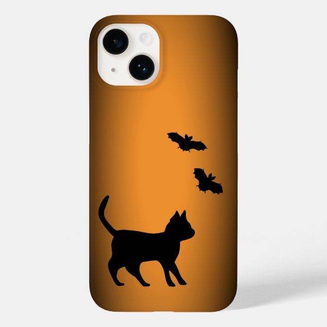 Funda De Case-Mate Para iPhone Gato negro con bata (Reverso )
