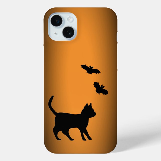 Funda De Case-Mate Para iPhone Gato negro con bata (Reverso )