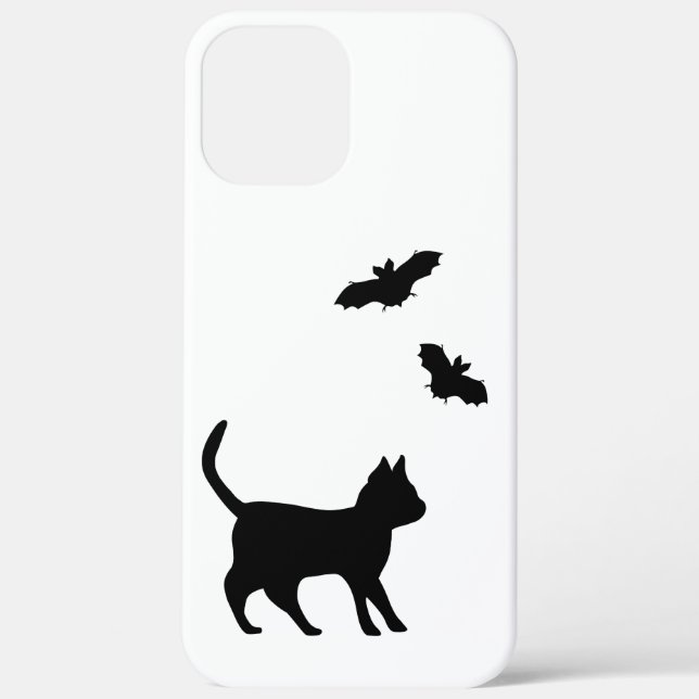 Funda De Case-Mate Para iPhone Gato negro con bata (Reverso )
