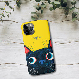 Funda Para iPhone 11 Pro Gato negro curioso 