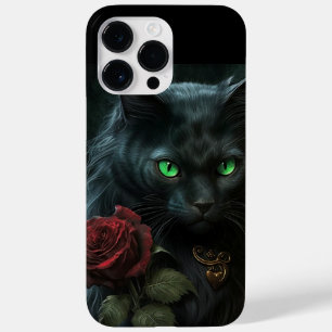 FUNDA PARA iPhone 14 PRO MAX DE Case-Mate GATO NEGRO DE COLOR DE AGUA ESPOLOSO CON UNA ÚNICA