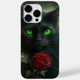 FUNDA PARA iPhone 14 PRO MAX DE Case-Mate GATO NEGRO DE COLOR DE AGUA ESPOLOSO CON UNA ÚNICA