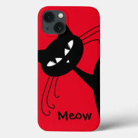 Gato negro divertido peculiar felino