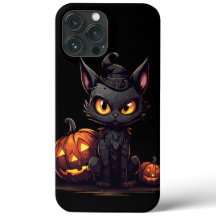Gato negro en estuche Meowlow para iPhone y iPad G