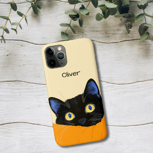 Funda Para iPhone 11 Pro Gato Negro Espiando