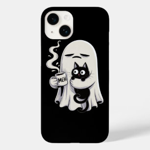 Funda Para iPhone 14 De Case-Mate Gato Negro Fantasma Gruñón Café Mehh Estado de Áni