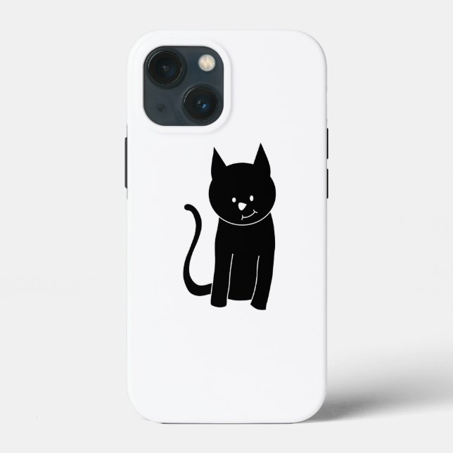 Funda De Case-Mate Para iPhone Gato negro lindo (Reverso )