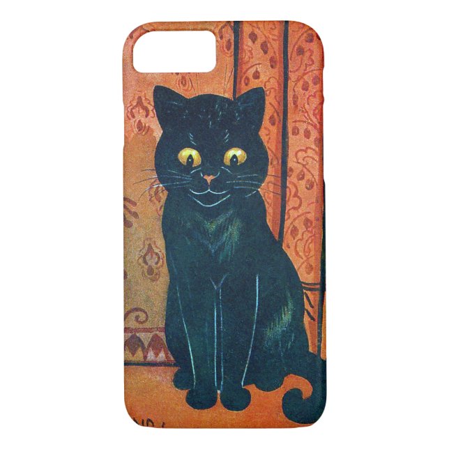 Funda De Case-Mate Para iPhone Gato negro, Louis Wain (Reverso)