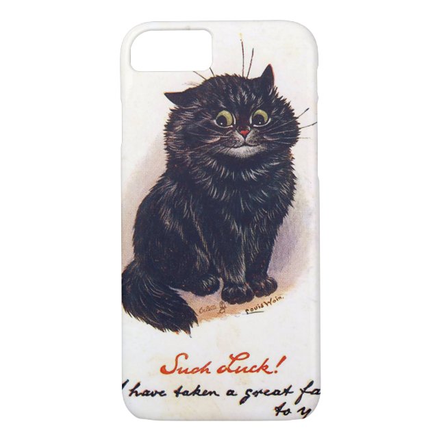 Funda De Case-Mate Para iPhone Gato negro, Louis Wain (Reverso)
