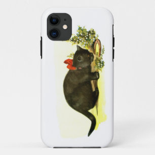 Funda Para iPhone 11 Gato negro lujoso