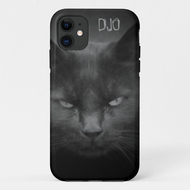Funda De Case-Mate Para iPhone Gato negro mágico (Reverso)