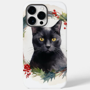 Funda Para iPhone 14 Pro Max De Case-Mate Gato negro Navidades de gatito comieron gatito fes