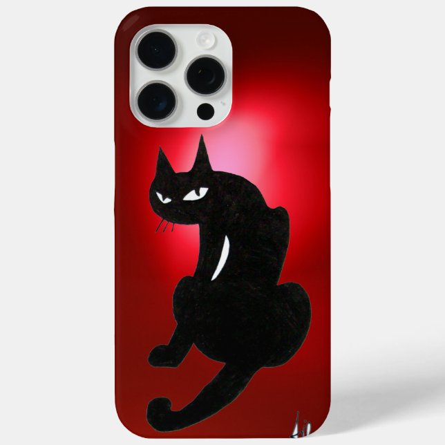 Funda De Case-Mate Para iPhone GATO NEGRO NINJA rojo (Reverso )
