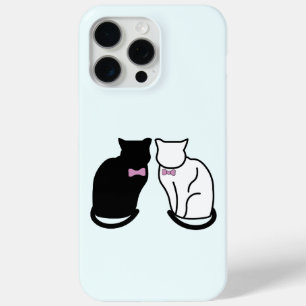 Funda Para iPhone 15 Pro Max Gato negro y blanco