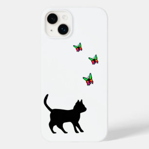 Funda Para iPhone 14 Plus De Case-Mate Gato negro y mariposa