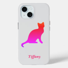 Funda Para iPhone 15 Gato oscuro y lindo personalizado