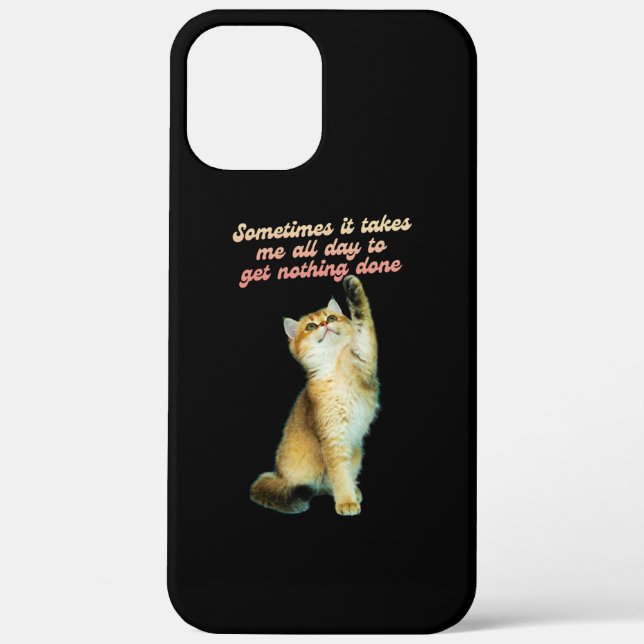 Funda De Case-Mate Para iPhone Gato perezoso amante gracioso gato (Reverso )