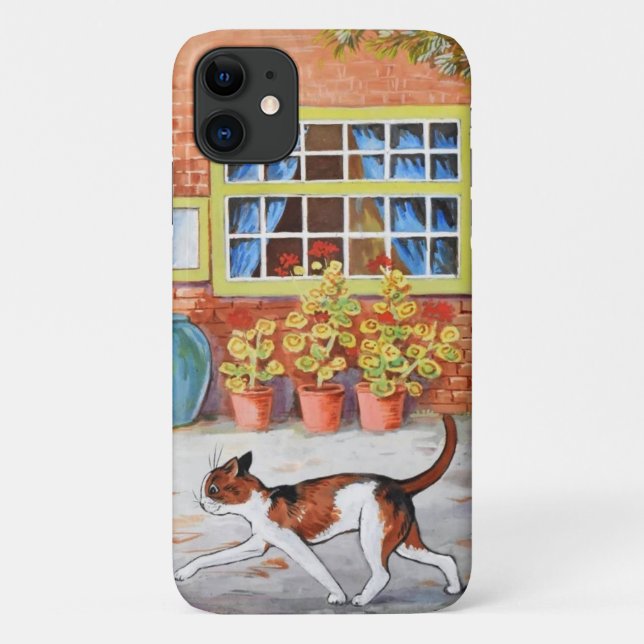 Funda De Case-Mate Para iPhone Gato Prowling, Louis Wain (Reverso)