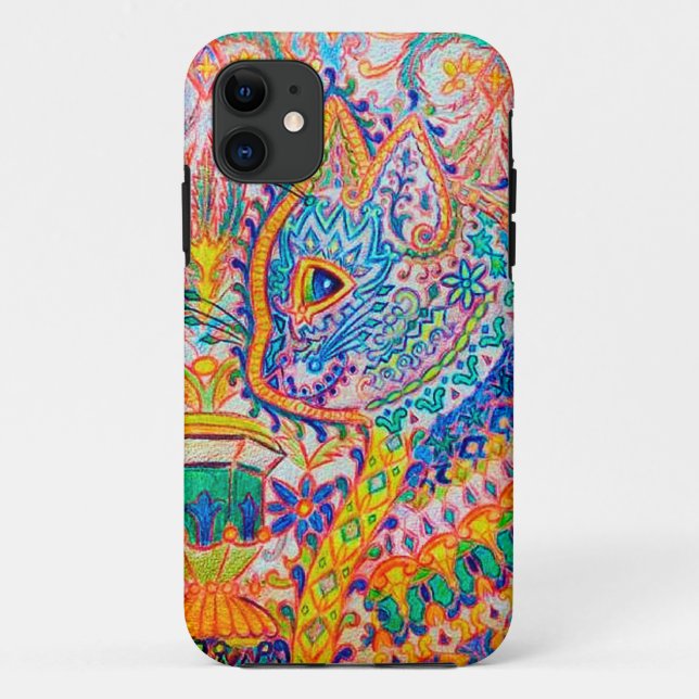 Funda De Case-Mate Para iPhone Gato psicodélico, Louis Wain (Reverso)