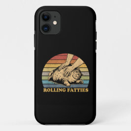 Funda Para iPhone 11 Gato rodando gorduras divertido