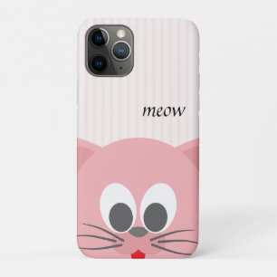 Funda Para iPhone 11 Pro Gato rosa dulce de moda