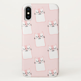 Funda Para iPhone X Gato rosa mate