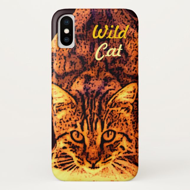 FUNDA DE Case-Mate PARA iPhone GATO SALVAJE GATITO (Reverso)