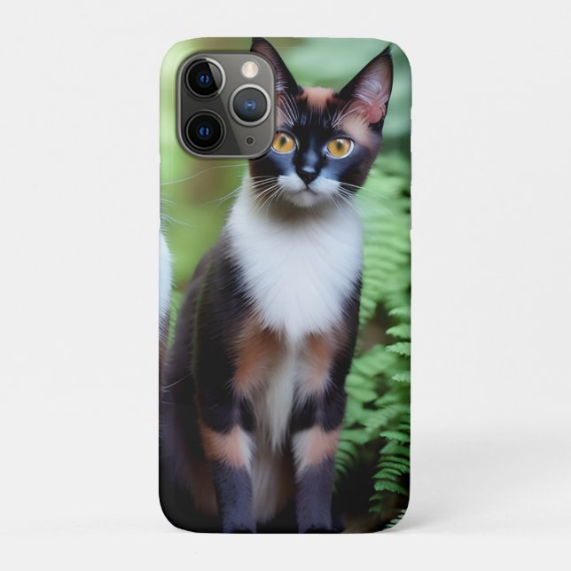 Funda De Case-Mate Para iPhone Gato siamés de chocolate, (Reverso)