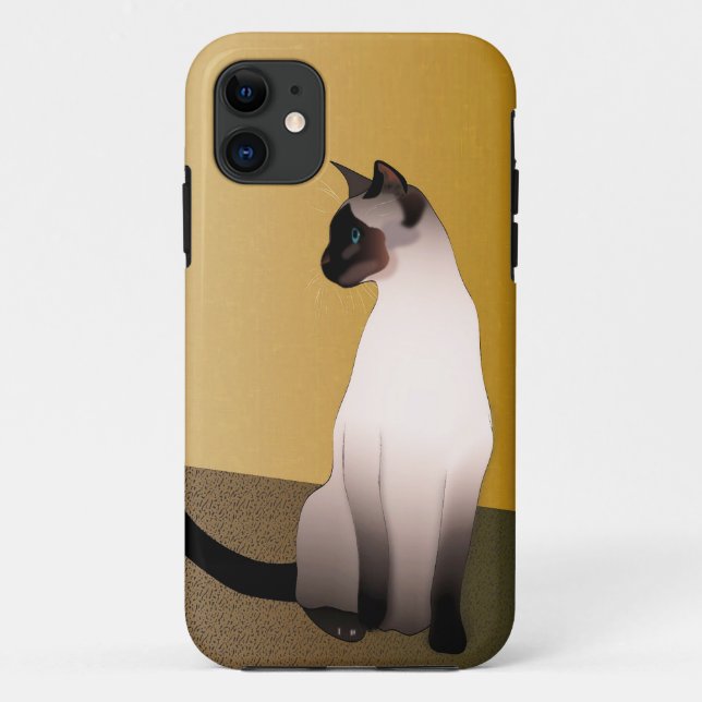 Funda De Case-Mate Para iPhone Gato siamés de punta de foca (Reverso)