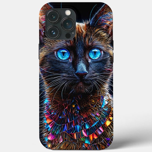 Funda De Case-Mate Para iPhone Gato siamés lindo (Reverso )