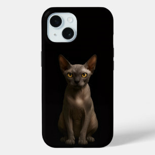 Funda Para iPhone 15 Gato Sphynx, Black 4 Luxe iPhone 15 Mate
