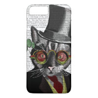 Gato Steampunk - Sombrero superior y gafas amarill