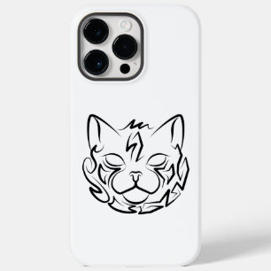 Funda Para iPhone 14 Pro Max De Case-Mate Gato tribal negro y blanco
