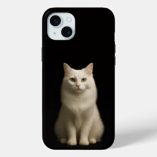 Funda Para iPhone 15 Mini Gato Turco Angora Negro 4 Luxe
