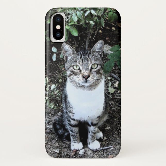 FUNDA DE Case-Mate PARA iPhone GATO TURCO NEGRO Y BLANCO RONIN (Reverso)