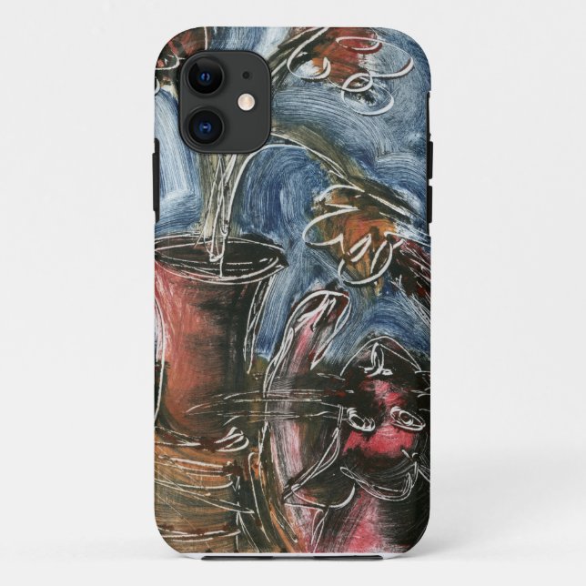 Funda De Case-Mate Para iPhone Gato y flor (Reverso)