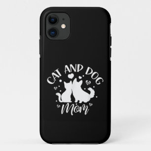 Funda Para iPhone 11 Gato Y Perro Mamá Chica Perro Perro Gatos Madre Ma