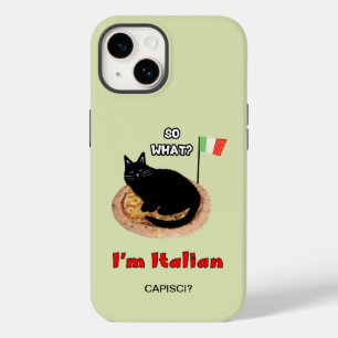 Funda Para iPhone 14 De Case-Mate Gato y pizza