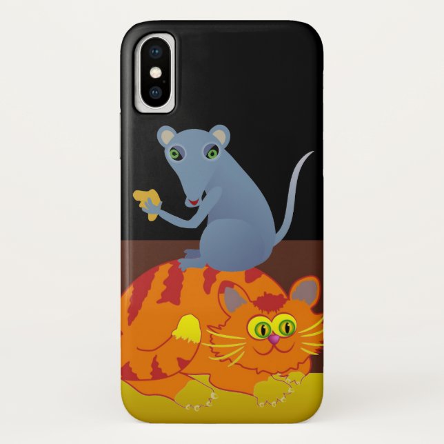 Funda De Case-Mate Para iPhone Gato y ratón (Reverso)