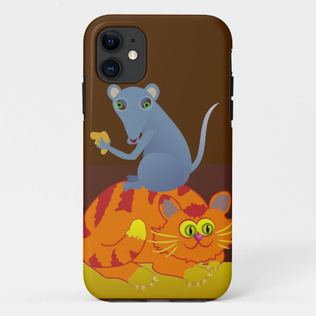 Funda De Case-Mate Para iPhone Gato y ratón (Reverso)
