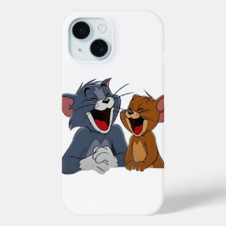 Funda Para iPhone 15 Gato y Ratón de Dibujos Animáticos Clásicos Mejore