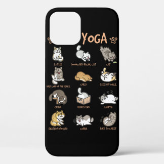 Funda Para iPhone 12 Gato Yoga Posa Gatos Practicando Meditat De La Men
