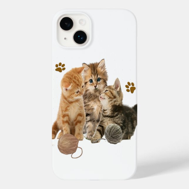 Funda De Case-Mate Para iPhone Gatos (Reverso )