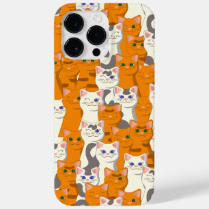 Funda Para iPhone 14 Pro Max De Case-Mate Gatos blancos y jengibre patrón ojos verdes ojos a